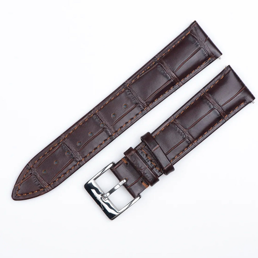 Sugess Brown bamboo texture Style Leather w/ Pin Buckle