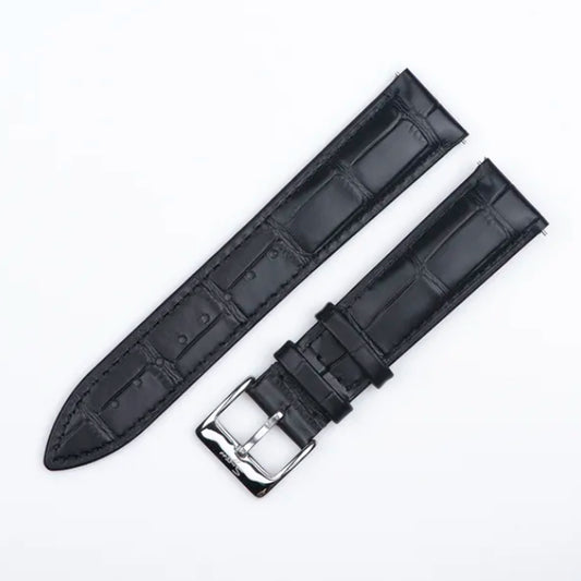 Sugess Black bamboo texture Style Leather w/ Pin Buckle