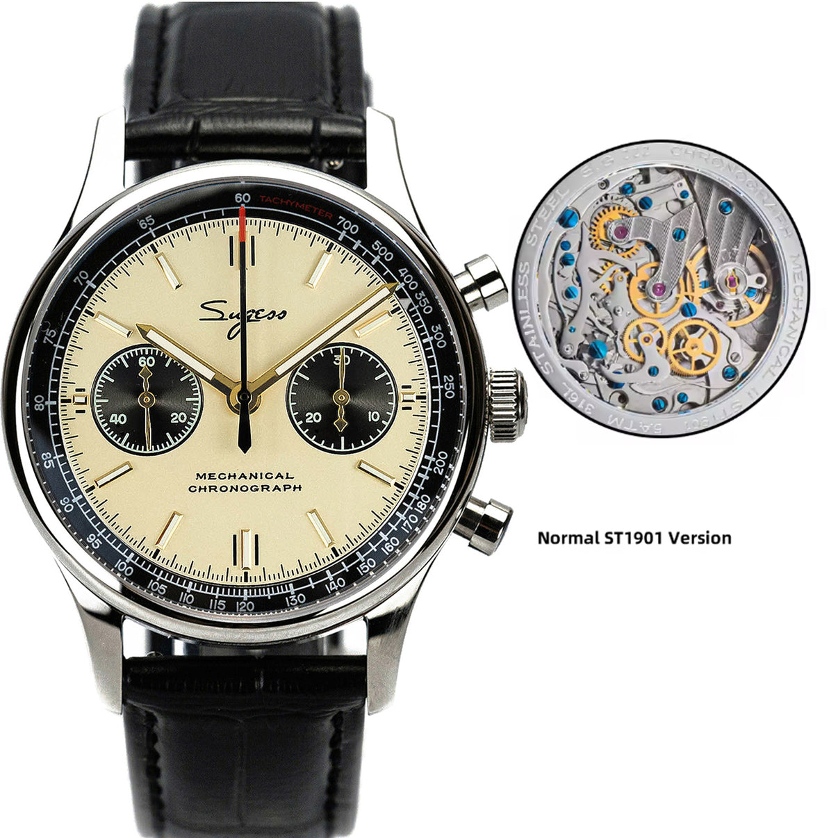 Sugess Watch Chrono Heritage SUPANK005GN/SN